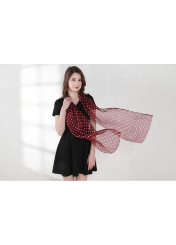 Жіноча шарф хустка в горох шифоновий 150 см*70 см No Brand (371366992)