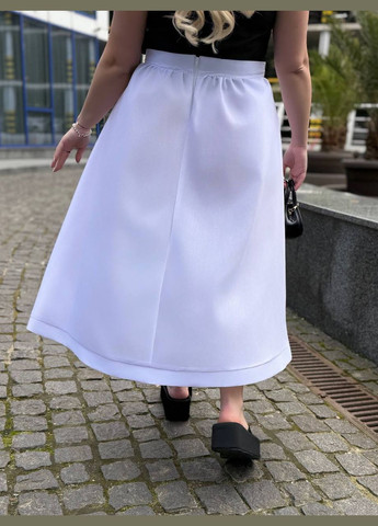 Светло-голубая офисная, повседневная, кэжуал однотонная юбка женская Style Point