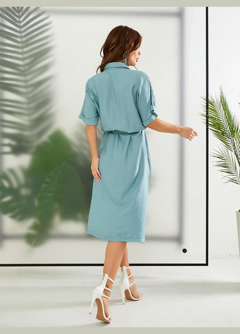 М'ятна жіноча сукня-сорочка колір ментоловий р.42/44 435708 New Trend