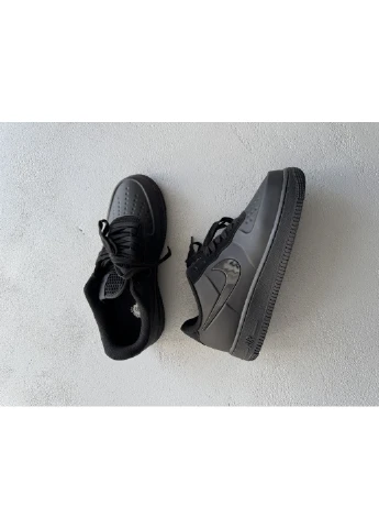 Черные демисезонные air force 1 low foamposite black Nike 207151