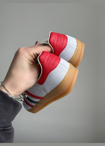 Сірі Осінні кросівки чоловічі і жіночі adidas gazelle gray red green | адідас газель сірі червоні зелені No Brand