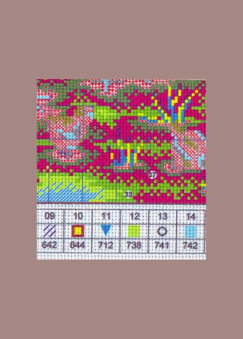 Набір для вишивання за нанесеною на канву схемою "Chickens foraging". AIDA 14CT printed, 42*31 см Joy Sunday (313613210)