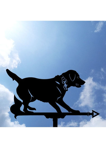Флюгер Пес лабрадор, флюгер на кровлю из металла 2 мм. No Brand (368896678)