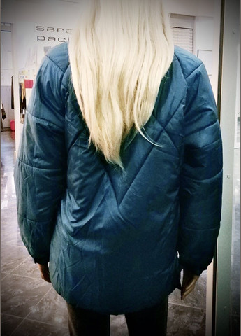 Синя демісезонна куртка демісезонна жіноча No Brand