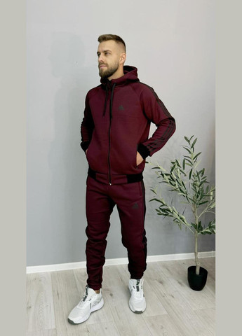 Спортивний костюм унісекс з капюшоном бордовий No Brand (370217995)