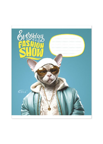 Зошит 24 арк. клітинка " Gold" / Модний лук BRISK (351904446)