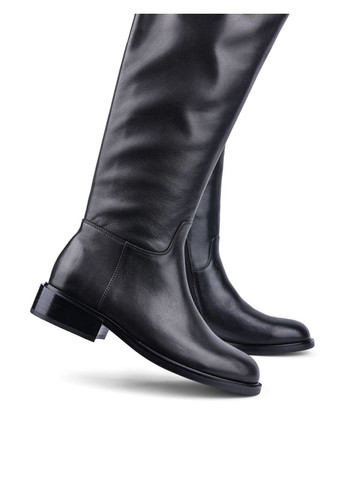 Осенние женские сапоги ws5219-31641-n560k черная кожа Attizzare