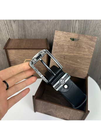 Чоловічий ремінь із натуральної шкіри чорний поясний ремінь для чоловіків шкіряний пояс ProDobro (363258808)