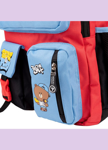 Шкільний рюкзак, два основних відділення, фронтальні кишені, розмір: 43*30*16 см, помаранчевий Line Friends Yes (266911808)