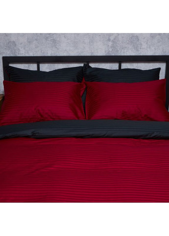 Комплект постельного белья Satin Stripe «» Полуторный Евро 160х220 наволочки 2х40х60 (MS-820008560) Moon&Star Dark Romance (356114061)