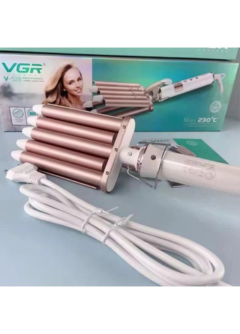 Плойка хвиля для волосся V-528 з керамічним покриттям та регулюванням температури 45 Вт VGR (372794858)