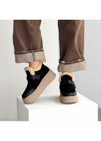 Зимние зимние ботинки No Brand из натуральной замши