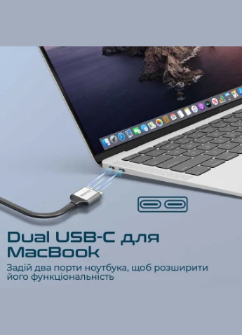 USB-хаб VersaHub USB Type-C 13-в-1 Grey Promate (336959295)