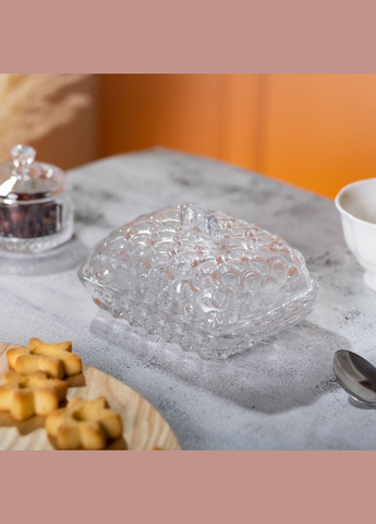 Маслянка скляна з кришкою 17х10,5х8 см Yiwu (326599384)