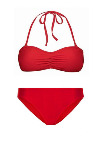 Красный купальник раздельный на подкладке для женщины creora® 313340-349210 40(m) бикини Esmara С открытой спиной, С открытыми плечами