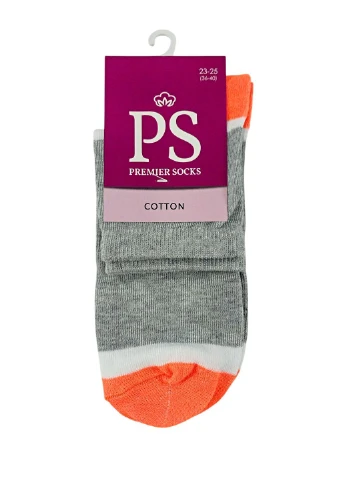 Комбинированные носки женские средние неон деми премиум ps Premier Socks полоска (390080387)