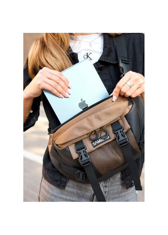 Велика жіноча поясна сумка бананка для планшета DynamicDart Sambag (322870606)