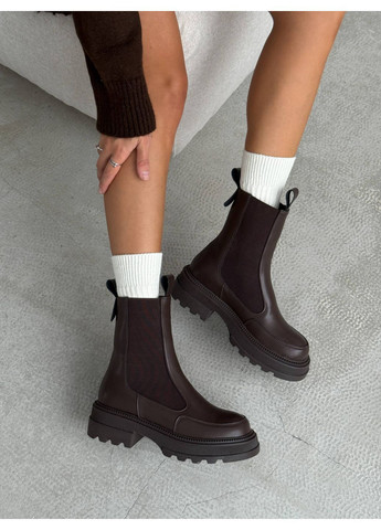 Осенние демисезонные кожаные челси Helen