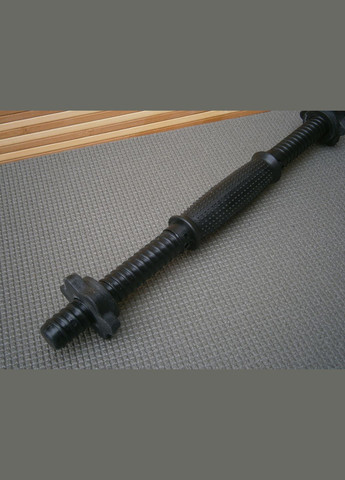 Гриф гантельний 1 шт пластиковий із гумовою ручкою Sport Lux 35 см 25 мм No Brand (363985142)