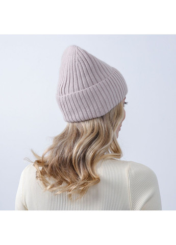 Шапка бини женская шерсть бежевая HARRIS LuckyLOOK 225-688 (362576550)