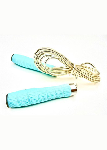 Скакалка із силіконовими ручками на підшипниках, 2,8 м, колір блакитний H&H (315048540)