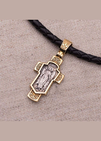 Серебряный крестик (чернение, позолота) 131971 Oniks (264023548)