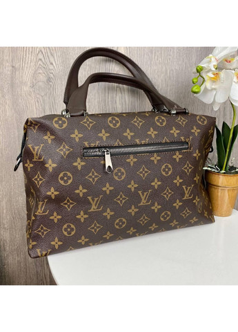 Большая женская сумка из экокожи коричневая через плечо ProDobro (363259711)