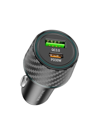 Автомобильное зарядное устройство для BZ21 Brilliant 48W dual port PD30W+QC3.0 car charger Black Borofone (299722310)