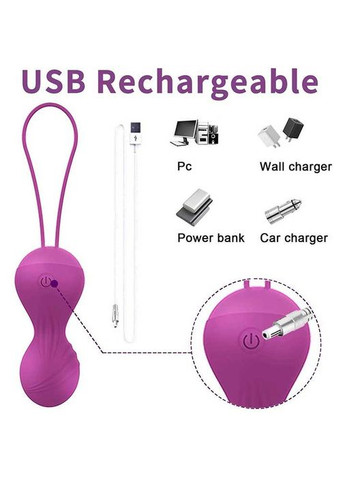 Набір вагінальних кульок з вібрацією "Rewolution Rewobeads" фіолетового кольору 10 частот на пульті China (360603856)