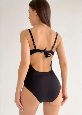 Черный демисезонный женский эффектный слитный купальник со шнуровкой по бокам стильные сплошные купальники с открытой спиной на завязке для женщин слитный Cindylove