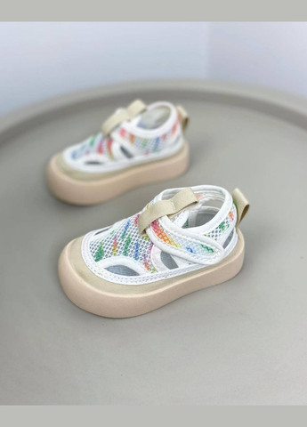 Бежеві літні дитячі кросівки бежеві 948 No Brand