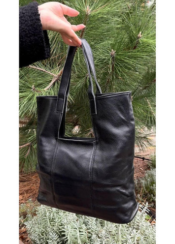 Сумка жіноча чорна із натуральної шкіри 2047 No Brand (368970116)