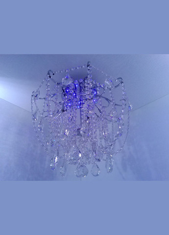 Люстра стельова кришталева з пультом 25486 Хром 42х45х45 см. Sunnysky (364490190)