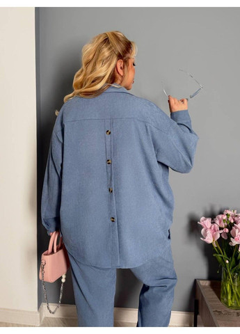 Вельветовий костюм, не тягнеться, з натуральної тканини мод КРС-871, джинс, розмір 58-60 No Brand (355469790)