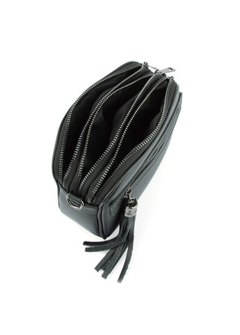 Сумка женская кожаная кросбоди на 3 отделения 03901 черная Virginia Conti (324391704)