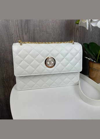 Женская мини сумка клатч маленькая сумочка стеганная белая Turkey (345742187)