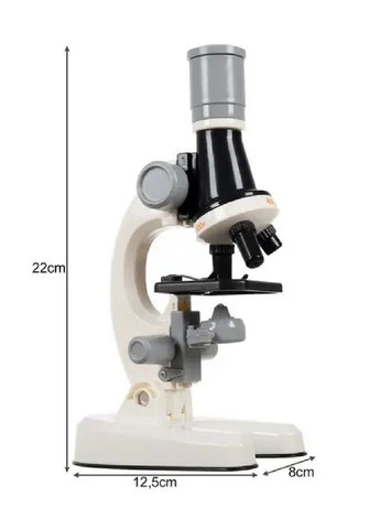 Навчальний цифровий мікроскоп з освітленням аксесуарами регулюванням висоти 1200х збільшенням 22х12,5х8 см (477652-Prob) Unbranded (298640599)