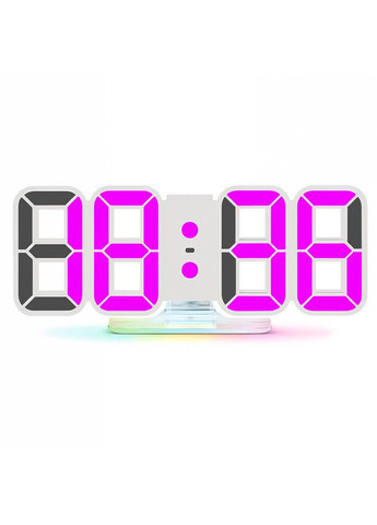 Годинник електронний настільний Premium 3D-LUMITIME з LED підсвічуванням білий Losso (322776928)