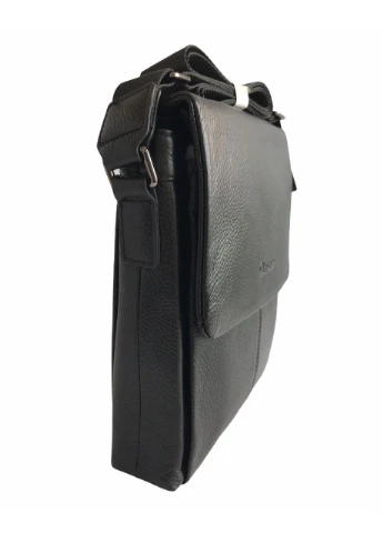 Мужская сумка Darvoz из натуральной кожи 9068-3 черная 26х22х4.5 No Brand (371682299)