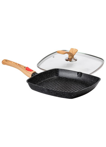 Сковорода-гриль 28×28 см с антипригарным покрытием и съемной ручкой. MGC (360456852)