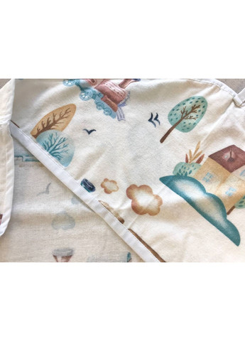 Байковое полотенце "Мечтательный поезд" Moontime рисунок комбинированный