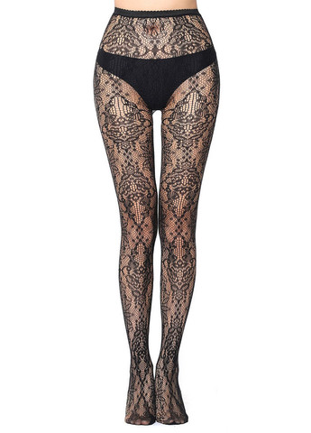 Колготи з трояндами у сіточку No Brand (331603833)