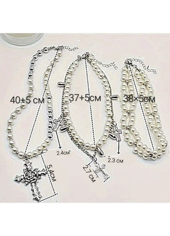 Кольє багатошарове чокер з кулонами No Brand (362376679)