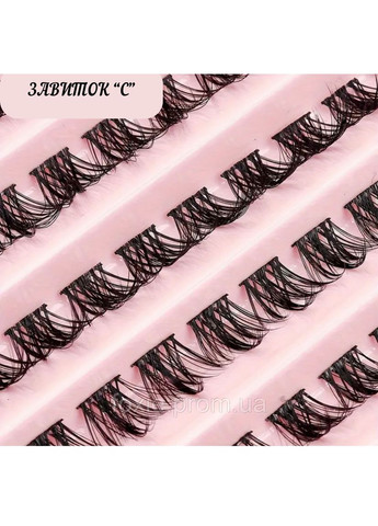 Накладні пучкові вії 120 шт. натуральний стиль. Пучки вій 10-16 мм. Без клею та пінцета No Brand (370589883)