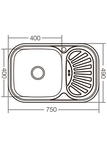 Кухонная мойка Z754908-180E (satin) (ZX1606) Zerix (315152192)