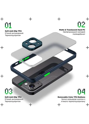 Чехол Frosted Matte для Xiaomi Redmi 12 4G Blue (ARM68551) ArmorStandart (323130233)