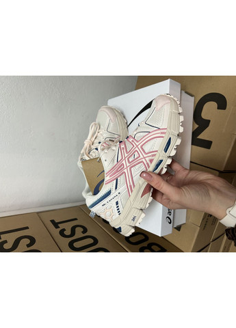 Светло-розовые всесезонные кроссовки gel-kahana 8 white/pink Asics