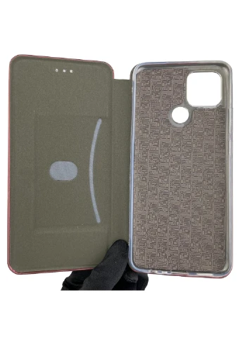 Чехол-книжка для A15s с подставкой на оппо а15с бордовая gd1 Oppo (366021659)