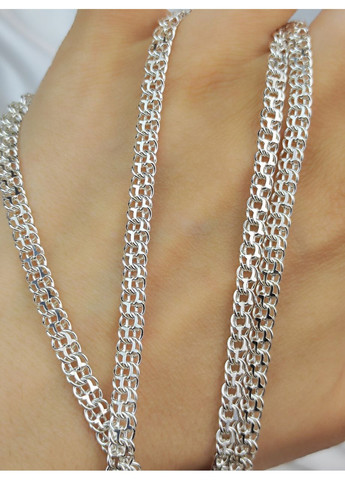 Серебряная цепочка Бисмарк расширенный мужская/женская 50 см No Brand (366882909)