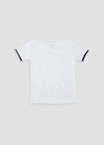 Біла літня футболка з коротким рукавом для хлопчика колір білий цб-00244139 Ifba